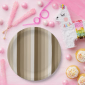 Braune Schattenstreifen Pappteller (Party)