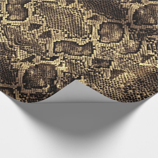 Braune Schlange Geschenkpapier (Ecke)