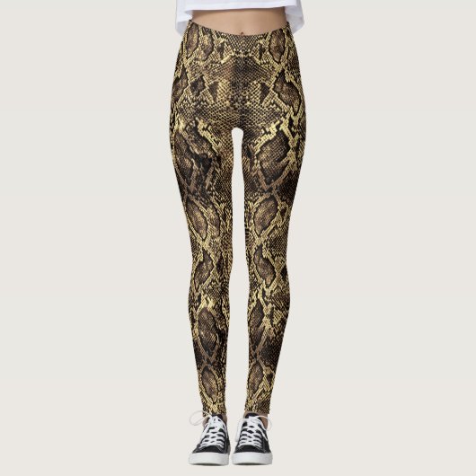 Braune Schlange Leggings (Vorderseite)