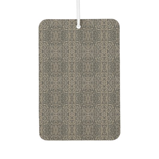 braune Schlangenhautmuster | Autolufterfrischer (Vorderseite)