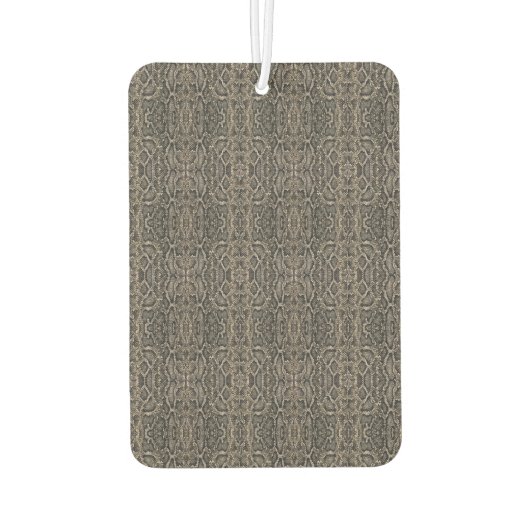 braune Schlangenhautmuster | Autolufterfrischer (Rückseite)