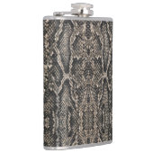 braune Schlangenhautmuster | Flachmann (Rechts)