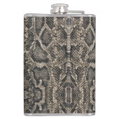 braune Schlangenhautmuster | Flachmann (Rückseite)