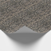 braune Schlangenhautmuster | Geschenkpapier (Ecke)