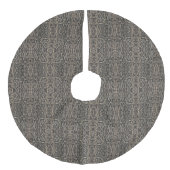 braune Schlangenhautmuster | Leinenimitat Weihnachtsbaumdecke (Vorderseite)