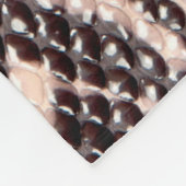 Braune Schlangenlederstruktur Fleecedecke (Ecke)
