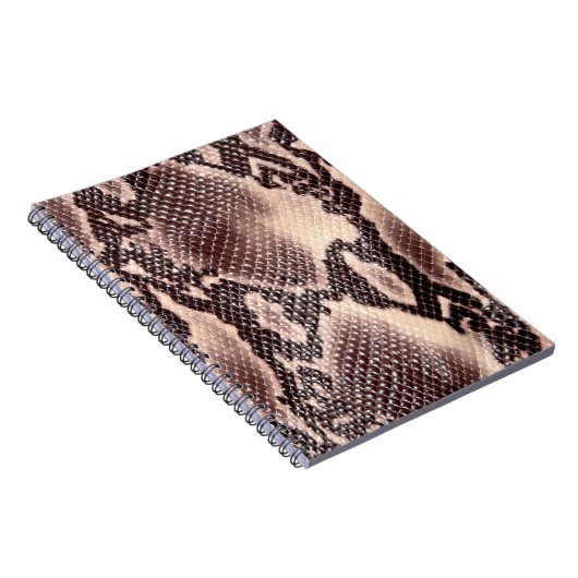 Braune Schlangenlederstruktur Notizblock (Rechte Seite)