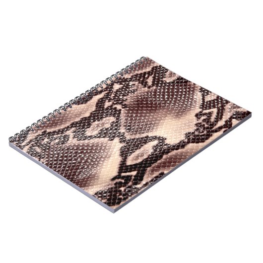 Braune Schlangenlederstruktur Notizblock (Linke Seite)