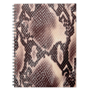 Braune Schlangenlederstruktur Notizblock