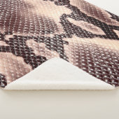 Braune Schlangenlederstruktur Sherpadecke (3/4)