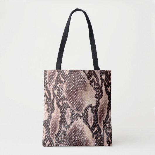 Braune Schlangenlederstruktur Tasche (Vorderseite)