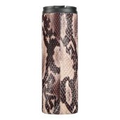 Braune Schlangenlederstruktur Thermosbecher (Rückseite)