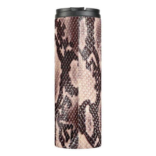Braune Schlangenlederstruktur Thermosbecher (Rückseite)