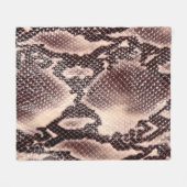 Braune Schlangenledertextur Fleecedecke (Vorderseite (Horizontal))