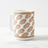 Braune Schmetterlinge Kaffeetasse (Vorderseite Links)