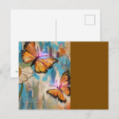 Braune Schmetterlinge Postkarte (Vorne/Hinten)