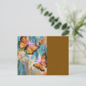Braune Schmetterlinge Postkarte (Stehend Vorderseite)