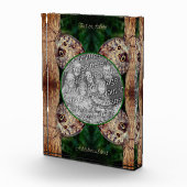 Braune Schmetterlingsrahmen schaffen Ihre eigene Fotoblock (Rechts)