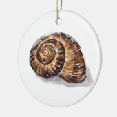 Braune Schnecke Muschel Keramik Ornament (Links)
