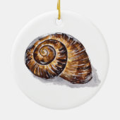 Braune Schnecke Muschel Keramik Ornament (Hinten)