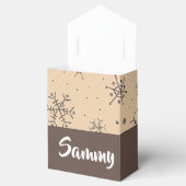 Braune Schneeflocken Geschenkschachtel (Geöffnet)