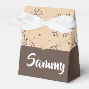 Braune Schneeflocken Geschenkschachtel