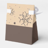 Braune Schneeflocken Geschenkschachtel (Rückseite)