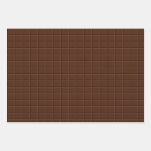 Braune Schokolade-Bar Geschenkpapier Set (Vorderseite)