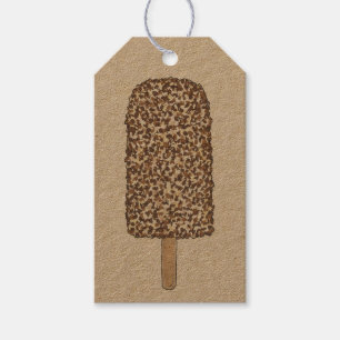 Braune Schokolade Eclair Ice Cream Popsicle Tags Geschenkanhänger