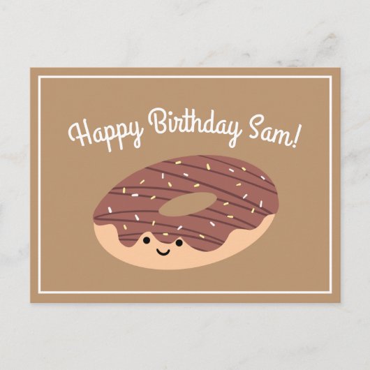 Braune Schokolade Geburtstag Postkarte (Vorderseite)