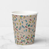 Braune Schokolade Ice Creme Bunte Sprinklen Pappbecher (Rechts)