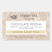 Braune Schokolade - Loser Blätterteppich Rechteckiger Aufkleber (Vorderseite)