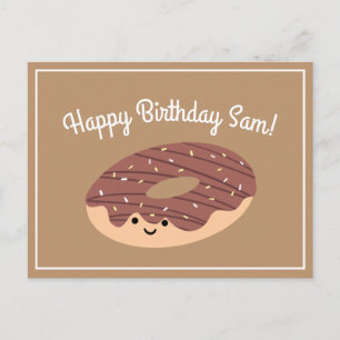 Braune Schokoladen-Geburtstag Postkarte