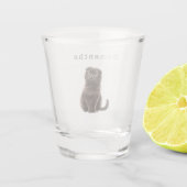 Braune Schokoladenkatze Schnapsglas (Rückseite)