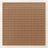Braune Schokoladenplatte gemustert Glasuntersetzer (Vorderseite)