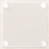 Braune Schokoladenplatte gemustert Glasuntersetzer (Rückseite)