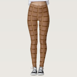 Braune Schokoladenplatte gemustert Leggings