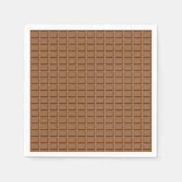 Braune Schokoladenplatte gemustert Serviette