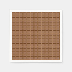 Braune Schokoladenplatte gemustert Serviette