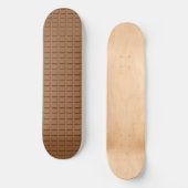 Braune Schokoladenplatte gemustert Skateboard (Vorderseite)