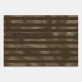 Braune Schokoladenstreifen Geschenkpapier Set (Vorderseite)