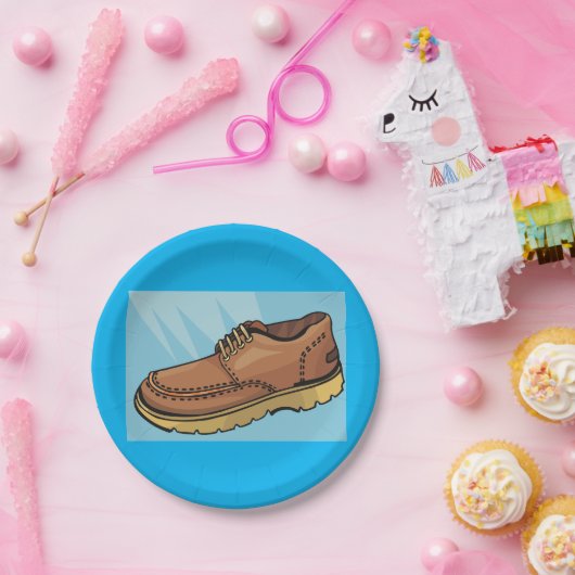 Braune Schuhwaren Teller (Party)