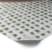 Braune Schüssel mit einem Teil gekochten Reises Poster (Ecke)