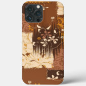braune Schwarz-weiße Blume Case-Mate iPhone Hülle (Rückseite)