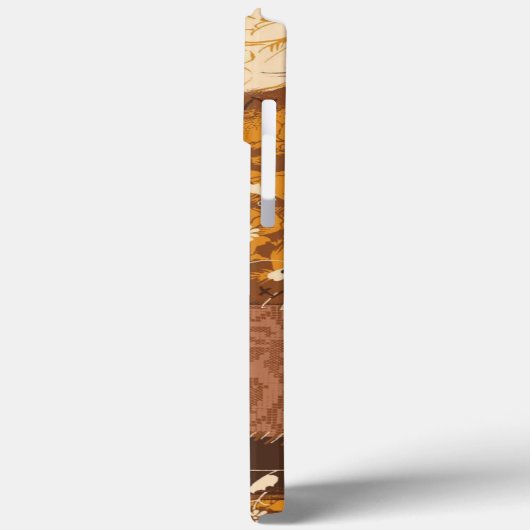 braune Schwarz-weiße Blume Case-Mate iPhone Hülle (Rückseite / Links)