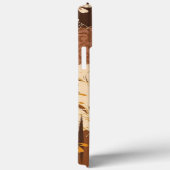 braune Schwarz-weiße Blume Case-Mate iPhone Hülle (Rückseite / Rechts)