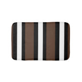 Braune, schwarz-weiße Streifen Badematte (Vorderseite)