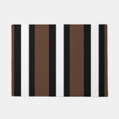 Braune, schwarz-weiße Streifen Fußmatte (Vorderseite)