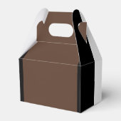 Braune, schwarz-weiße Streifen Geschenkschachtel (Rückseite)