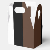 Braune, schwarz-weiße Streifen Geschenkschachtel (Geöffnet)